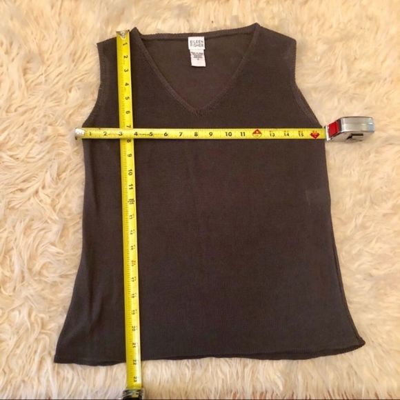 Eileen Fisher Sweater Vest Gray Cotton - Picture 7 of 7
